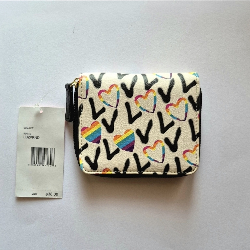 Colorful Heart Zip Wallet - Picture 2 of 4